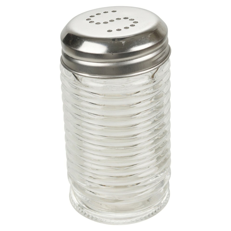 image 1 of Glass Shaker Pot Salt & Pepper Set 9cm