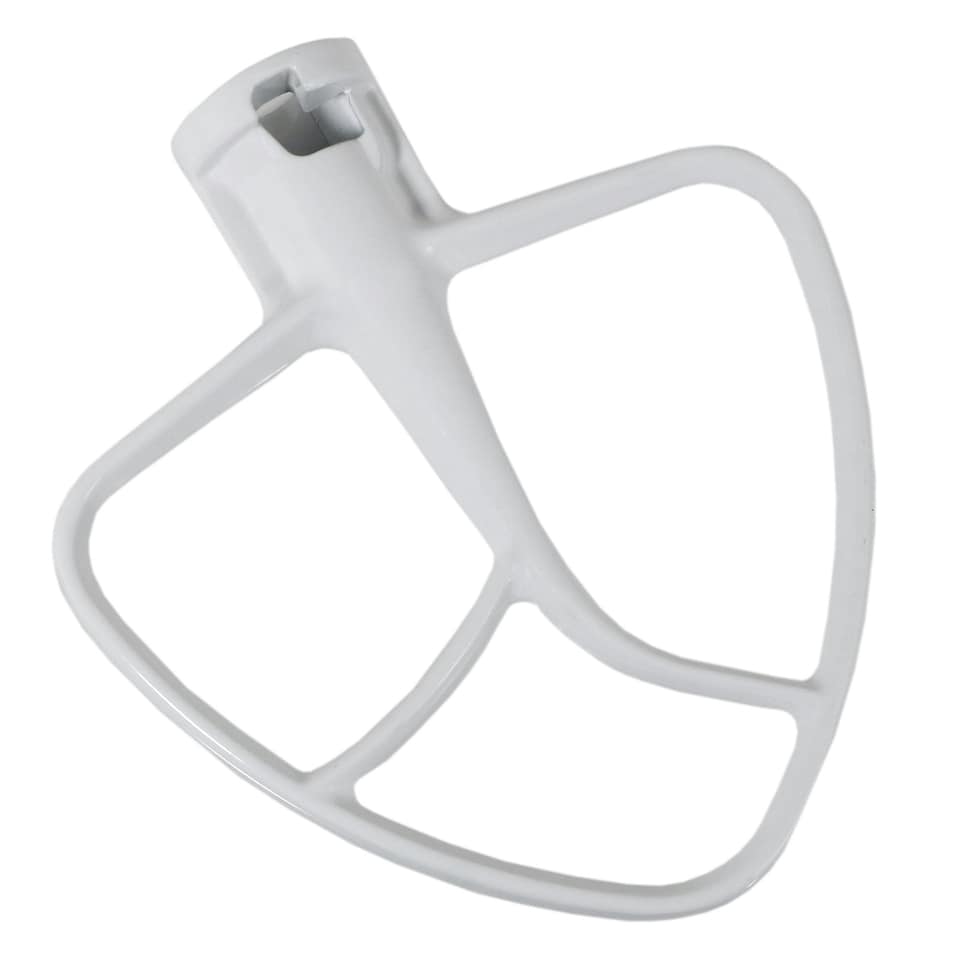 image 1 of SPARES2GO Flat Edge Beater 5K5THCB K45B Type for KitchenAid 4.3 4.7 4.8 L Tilt Head Stand Mixer K45 K45SS KSM75 KSM90 KSM95