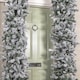 image 2 of 8ft (2.52m) Slimline Single Door Artificial Snow Flocked Christmas Tree Arch in Green with 2000 Tips