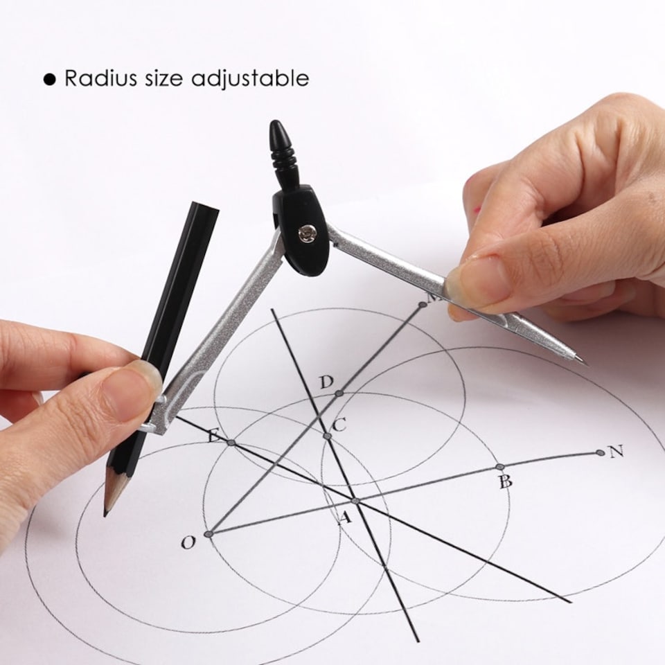 image 1 of Compass Divider with Pencil