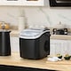image 2 of HOMCOM Ice Maker Machine Counter Top, 12Kg in 24 Hrs, 9 Cubes Ready in 6-12Mins, Portable Ice Cube Maker with Ice Scoop and Basket, Black
