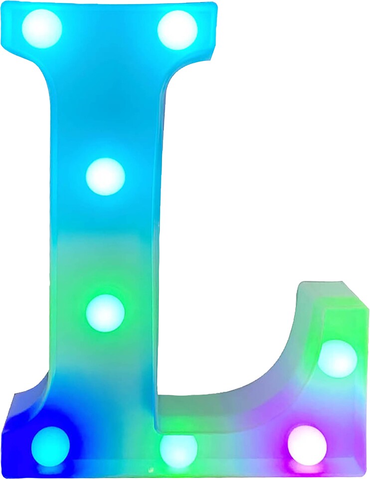image 1 of Battery Operated RGB Letter   With Remote Control Letter L