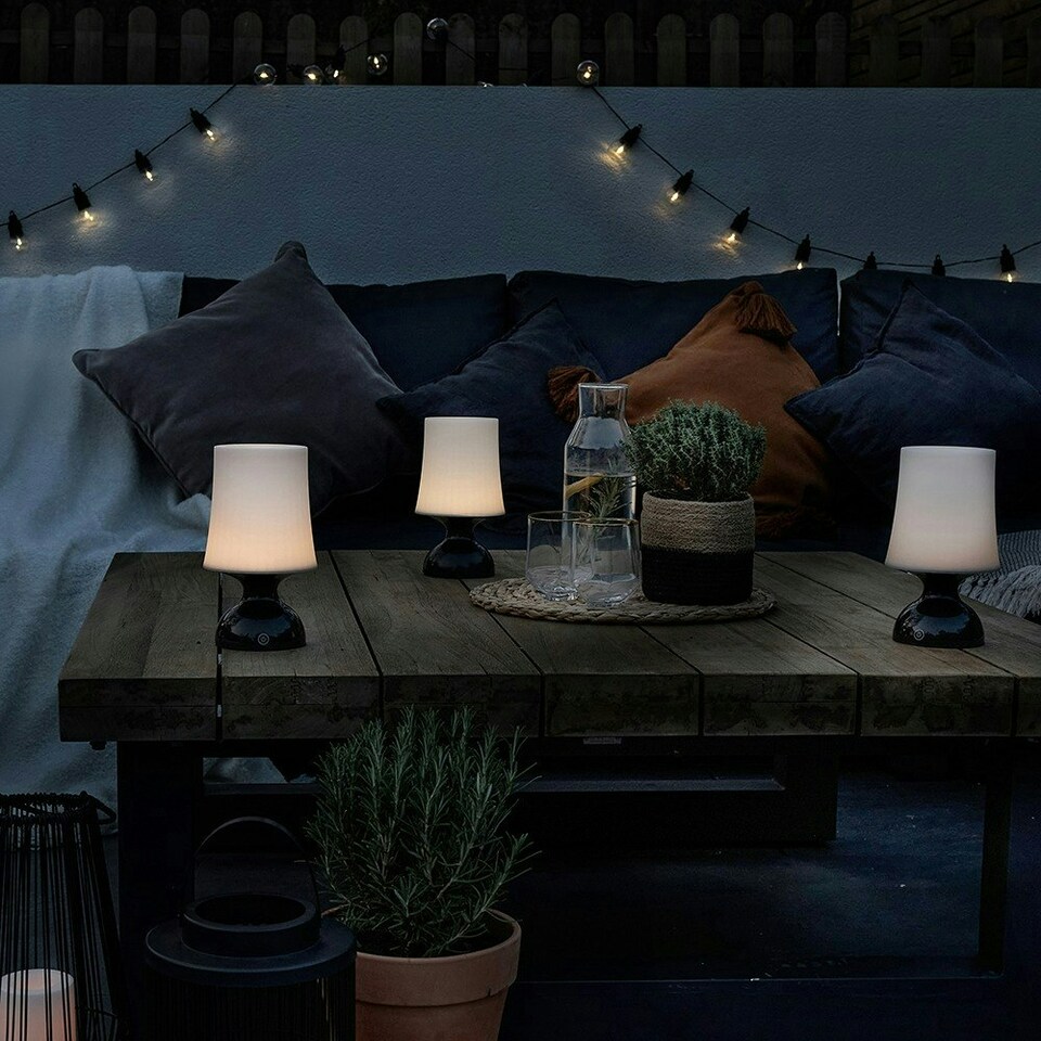 image 1 of ValueLights Colmar 3 Pack Table Lamp Touch On/Off Dimmable