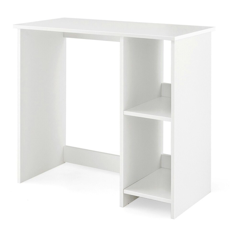 image 1 of COSTWAY Compact Computer Desk 80 x 40cm Small Writing Desk White