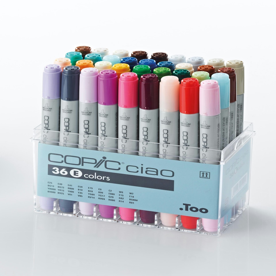 image 1 of Copic CIAO Marker, Multicoloured, Set of 36
