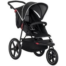 HOMCOM Foldable Three-Wheeler Baby Stroller w/ Sun Canopy, Storage