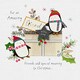 image 4 of Amazing Friend Cute Penguin Luxury Handmade Christmas Greeting Card
