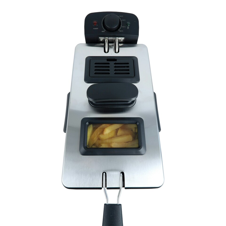 image 1 of Igenix IGTB1030SS Deep Fat Fryer with Basket, Dishwasher Safe Parts, 3 Litre Capacity