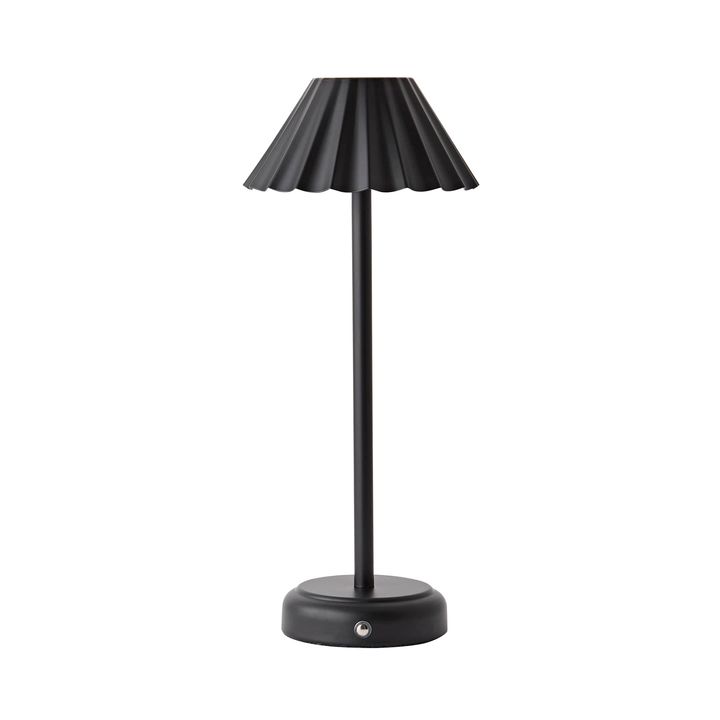 ValueLights Avery Metal Portable Rechargeable LED Table Lamp in Black