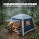 image 4 of Outsunny Inflatable Camping Tent, 2 Man Tent, Dark Blue | Blue | Dark blue | 210 x 210 x 160 cm