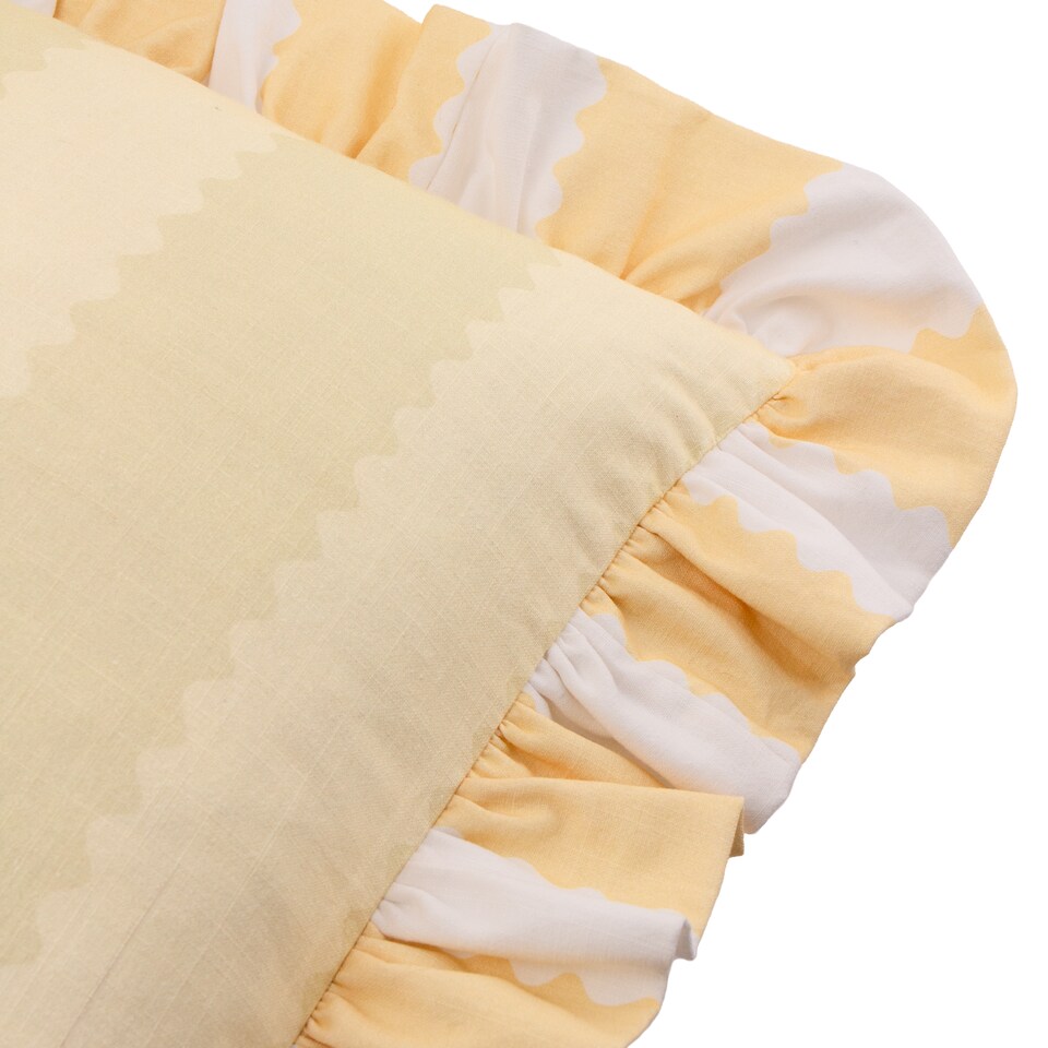 image 1 of Wylder Birdie Stripe Ruffle Cushion