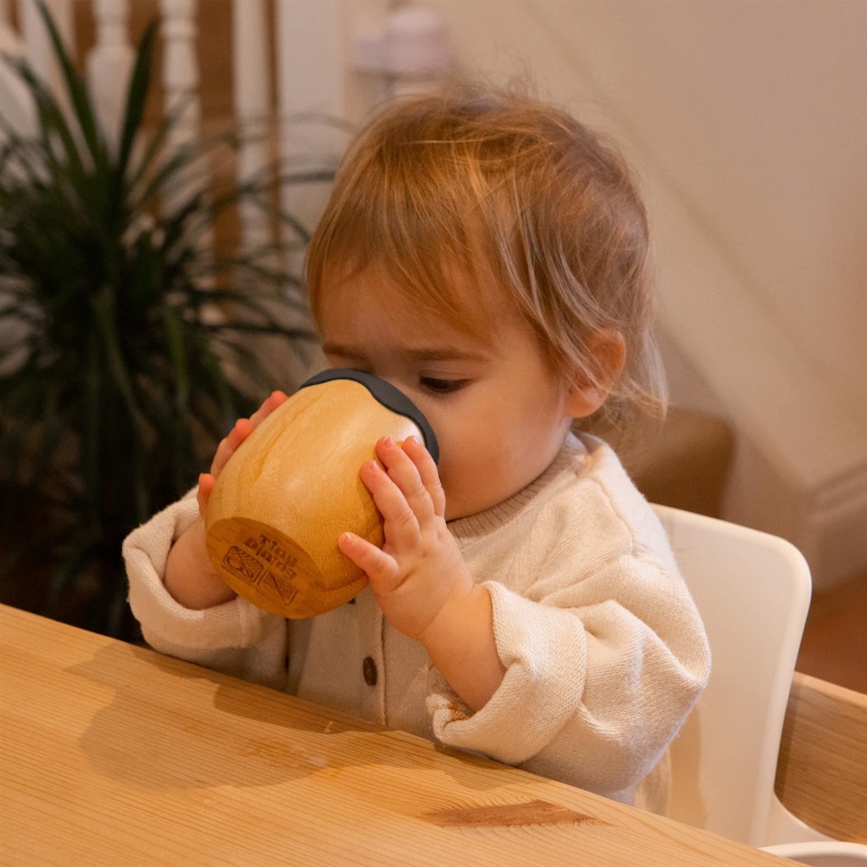 image 1 of Tiny Dining Bamboo Baby Trainer Cup - 130ml - Navy Blue | Blue | Navy Blue