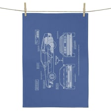 Back To The Future Deloreon Schematic Tea Towel N/A