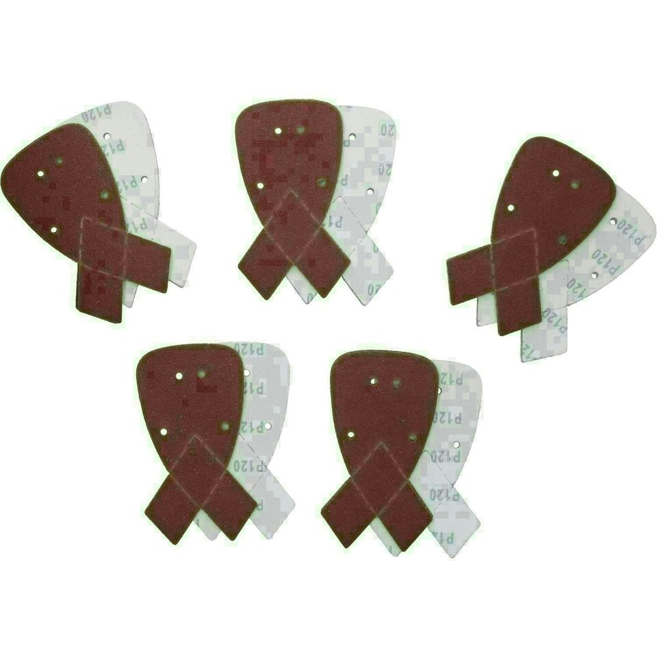image 1 of Mixed Grit Mouse Palm Sander Hook + Loop Sanding Sheets Pads Sandpaper 400pk