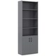 image 9 of COSTWAY 178 CM Bookcase 6-tier Modern Style Storage Grey Grey