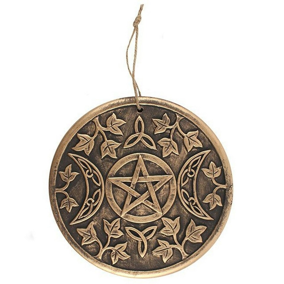 Something Different Triple Moon Terracotta Plaque - Copper - One Size