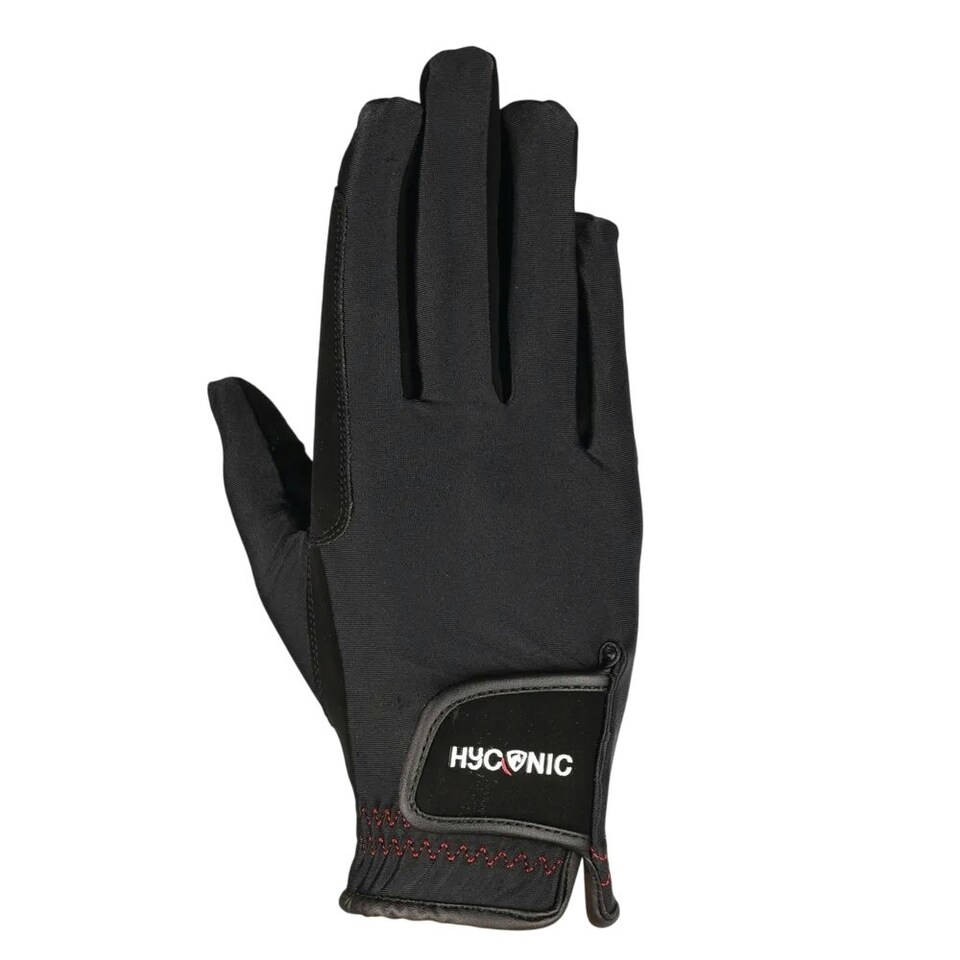 image 1 of HYCONIC Unisex Adult Logo Riding Gloves - Black - XS