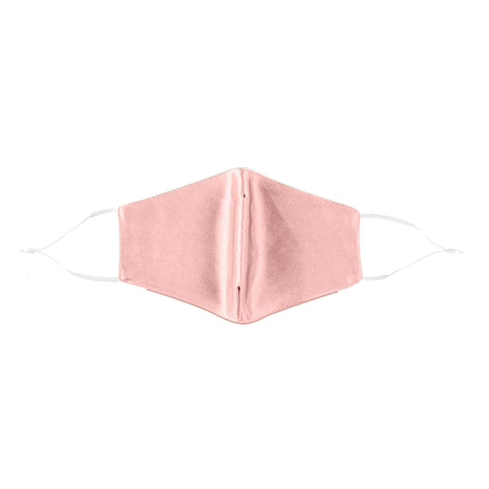 image 1 of Termin8 Satin Silk, Lightweight Breathable, Washable Face Mask, Blush Pink | Pink