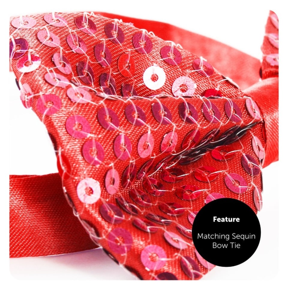 image 1 of Red Nose, Glitter Cowboy Hat, Bob Wig & Face Paint Red | One Size