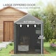 image 5 of Outsunny 1.2 x 1.8m Portable Garden Shed for Motorbikes, Garden Tools, Bikes 