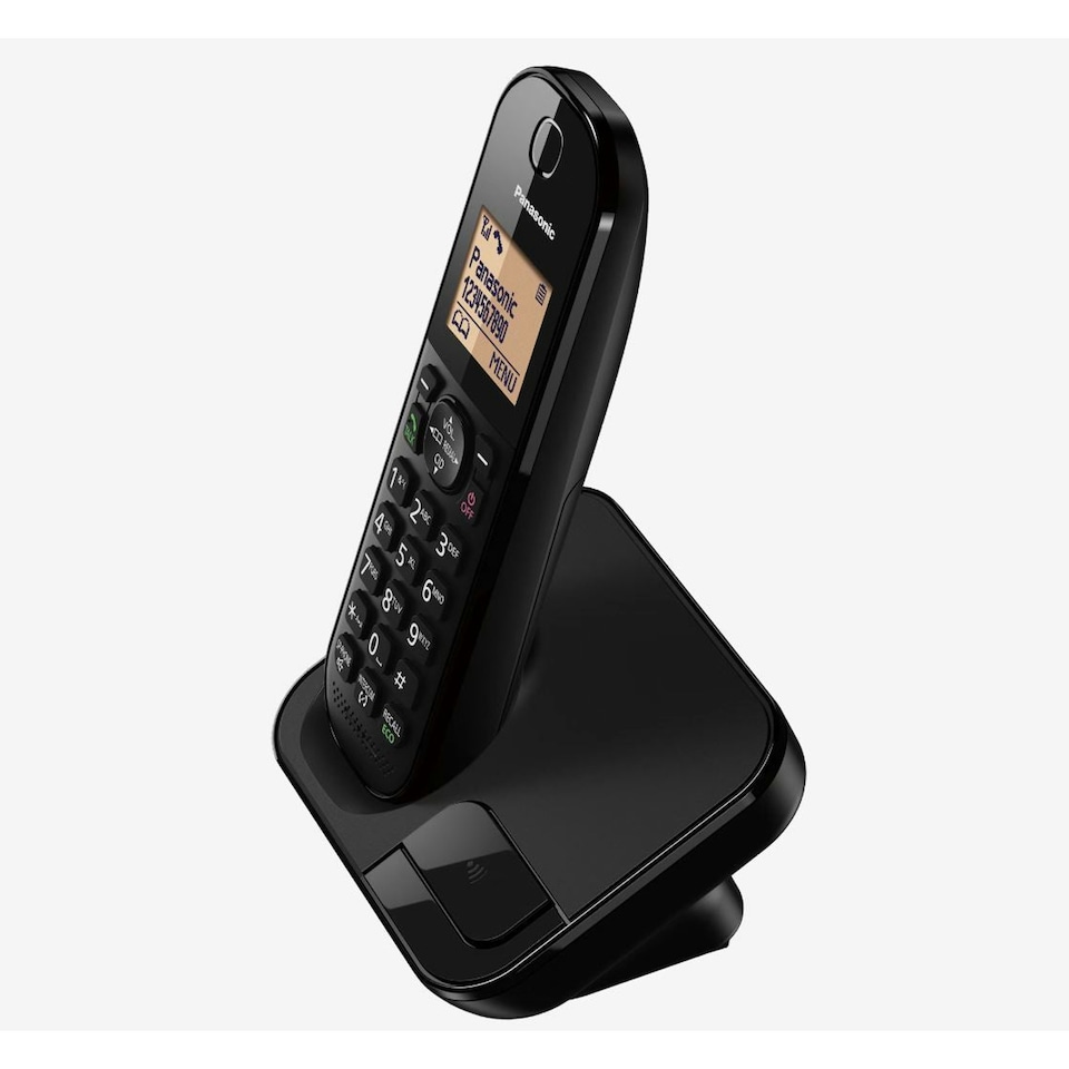 image 1 of Panasonic KX-TGC413EB Black Digital Cordless Phone With Triple Handsets