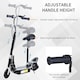image 6 of HOMCOM Foldable Powered Scooter with Adjustable Seat and Brake, Black