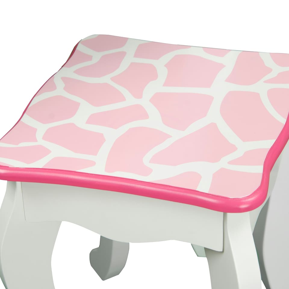 image 1 of Teamson Kids Gisele Giraffe Prints Play Vanity Set