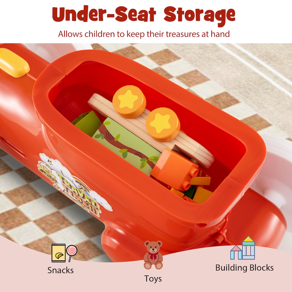 image 1 of COSTWAY Ride on Push Car Ride on Toy Orange