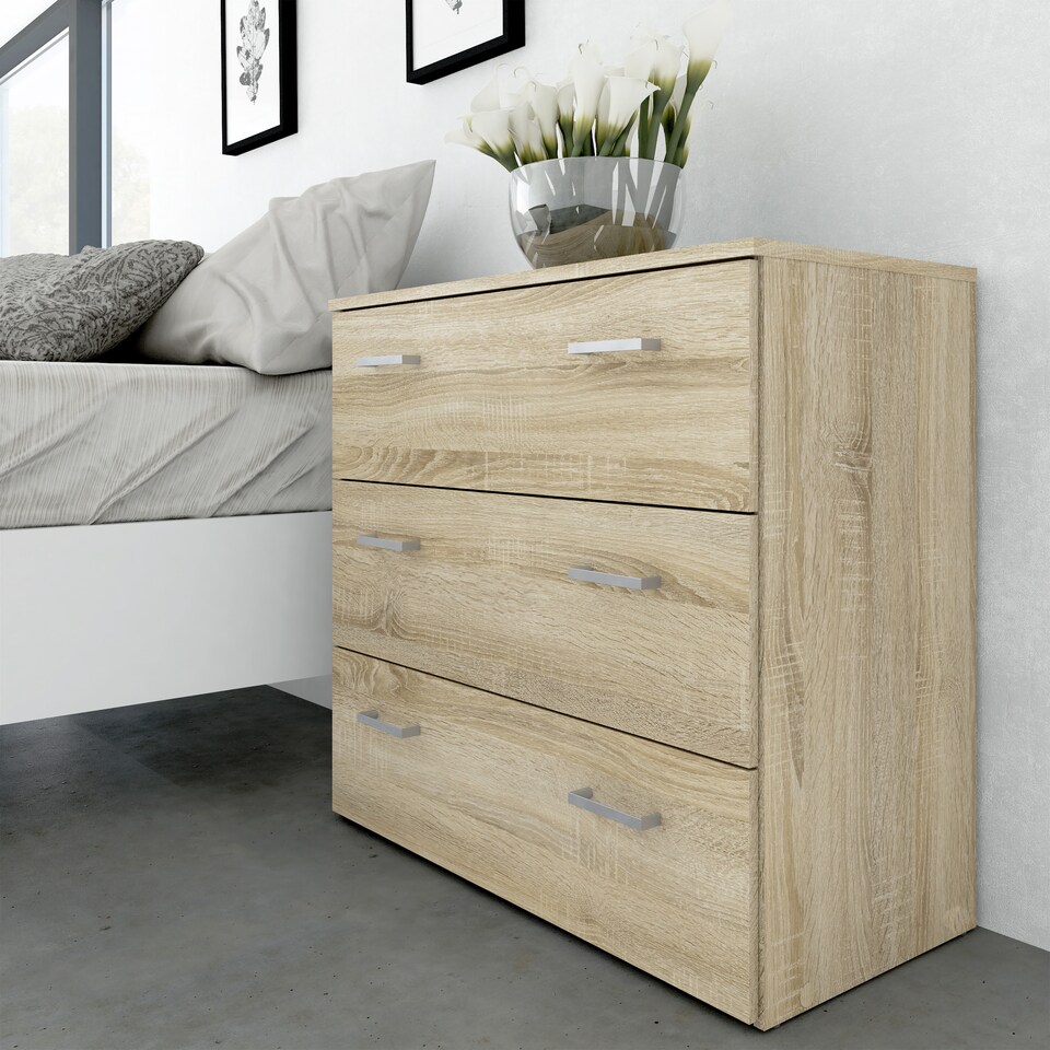 image 1 of Space Chest of 3 Drawers in Oak