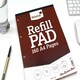 image 2 of 160 Page A4 Brown Refill Pad (210 x 297mm)