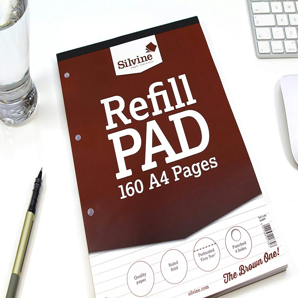 image 1 of 160 Page A4 Brown Refill Pad (210 x 297mm)