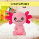 image 3 of Axolotl Soft Toy Cute Plushie Huggable Cuddly Stuffed Toy 25cm Pink