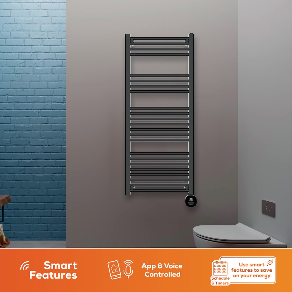 image 1 of TCP Smart 1000W Electric Towel Warmer Rail Radiator