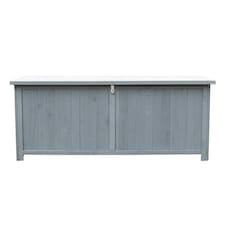 Large Grey Wooden Garden Storage Box Outdoor Storage Cabinet 600L