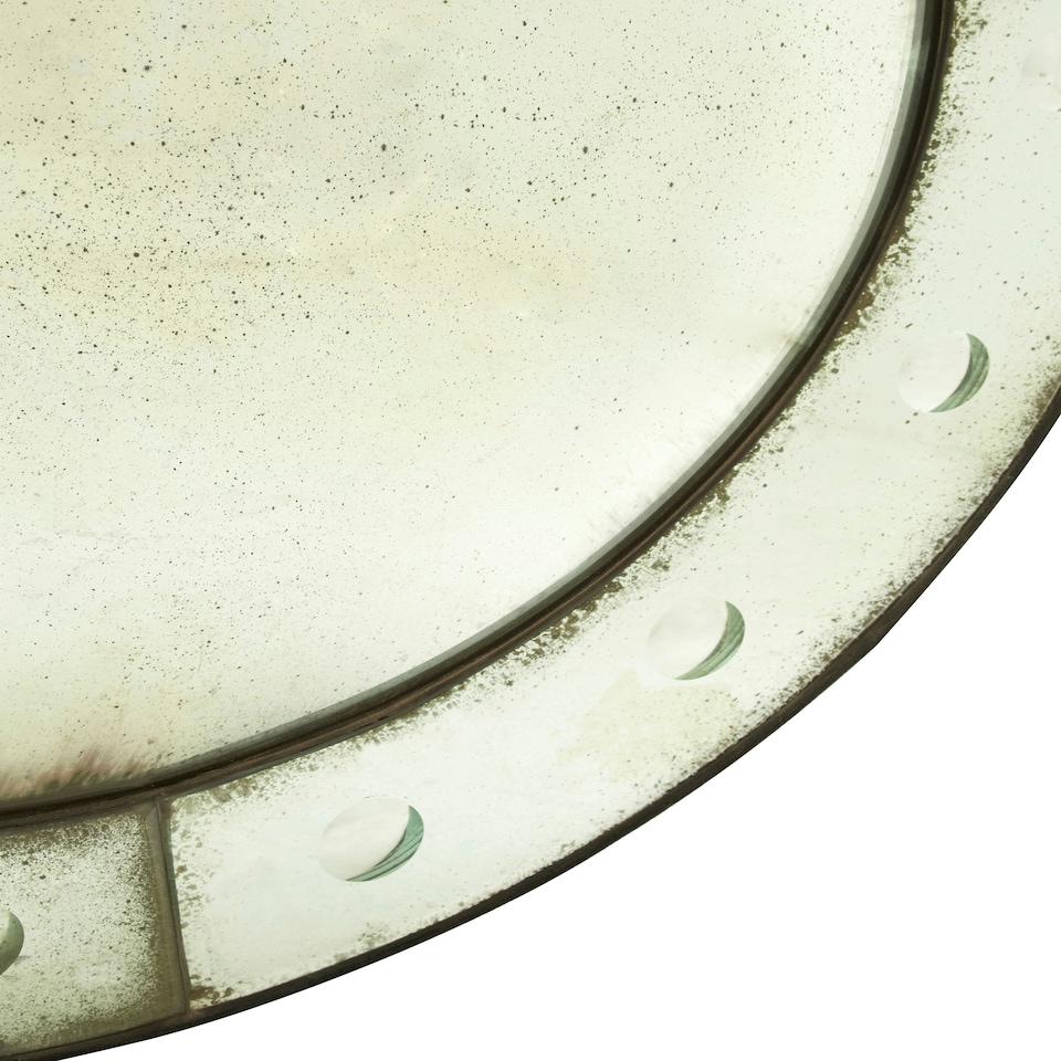 image 1 of Interiors by Premier Bubble Effect Convex Wall Mirror Green