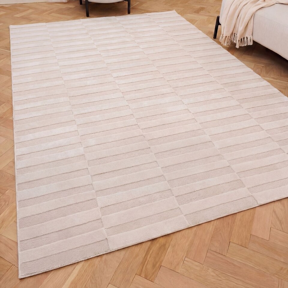 image 1 of The Rugs Loft Collection Striped Living Room Area Floor Rug and Runners Soft Pile