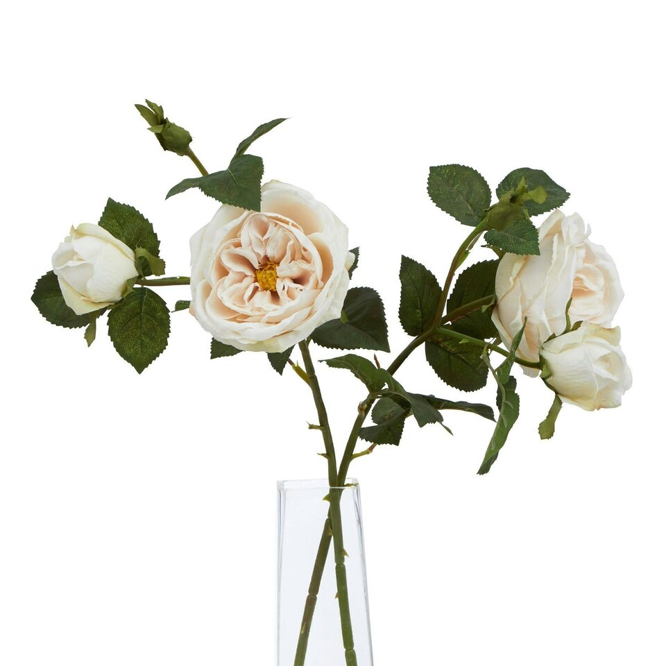 image 1 of Hill Interiors The Natural Garden Collection Charity Rose Artificial Flower - Pale Blush - One Size