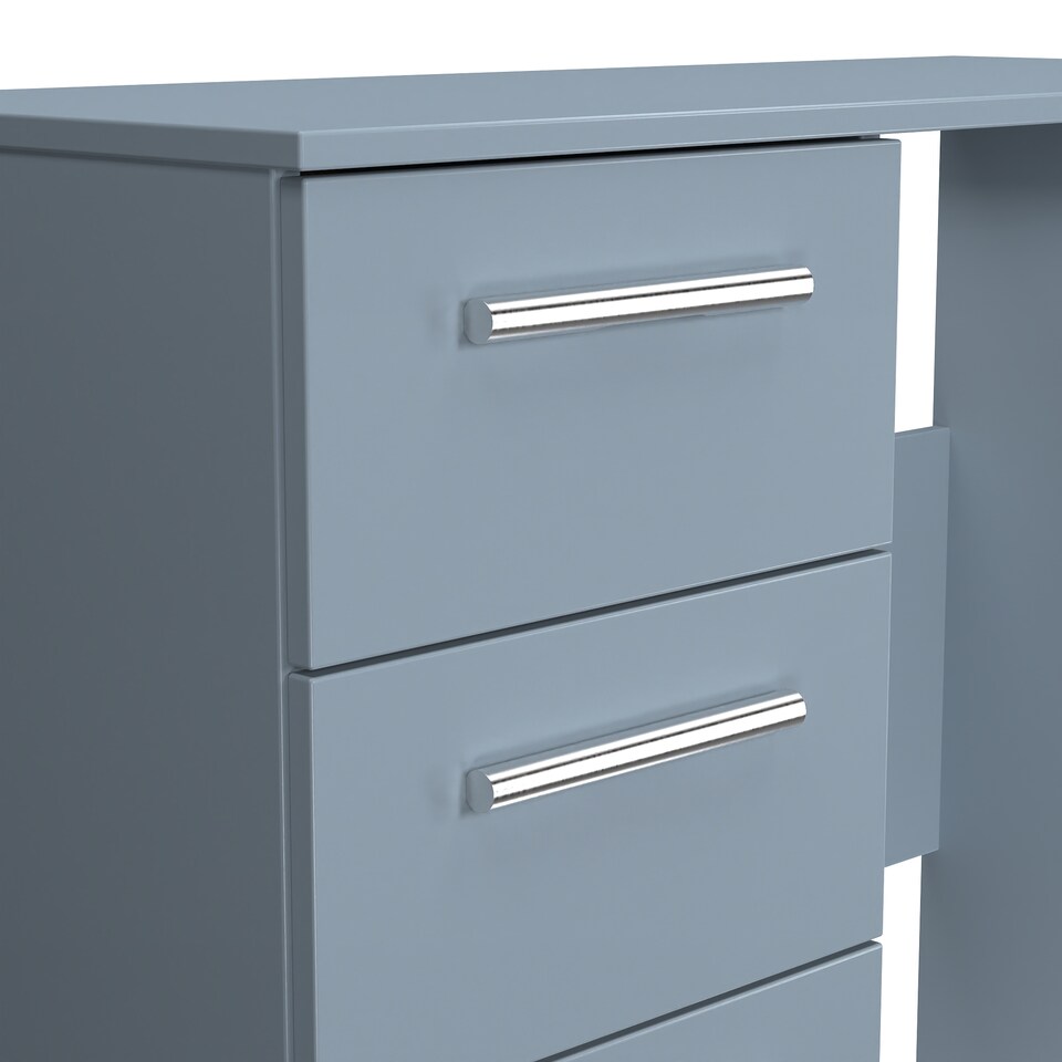 image 1 of Trent 3 Drawer Vanity in Denim Blue (Ready Assembled) | Blue | Denim Blue