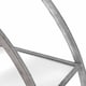 image 3 of Large Circular Wall Hanging Multi Shelf - Metal/Glass - L22 x W92 x H92 cm - Silver