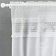 image 2 of Lucy White Embroidered Heart Design Window Set 140 x 106 cm Rod Pocket Window Set with Frill Edging and 2 Matching Tie Backs