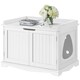 image 2 of Yaheetech Pet Litter Box with Spacious Storage Space White | One Size