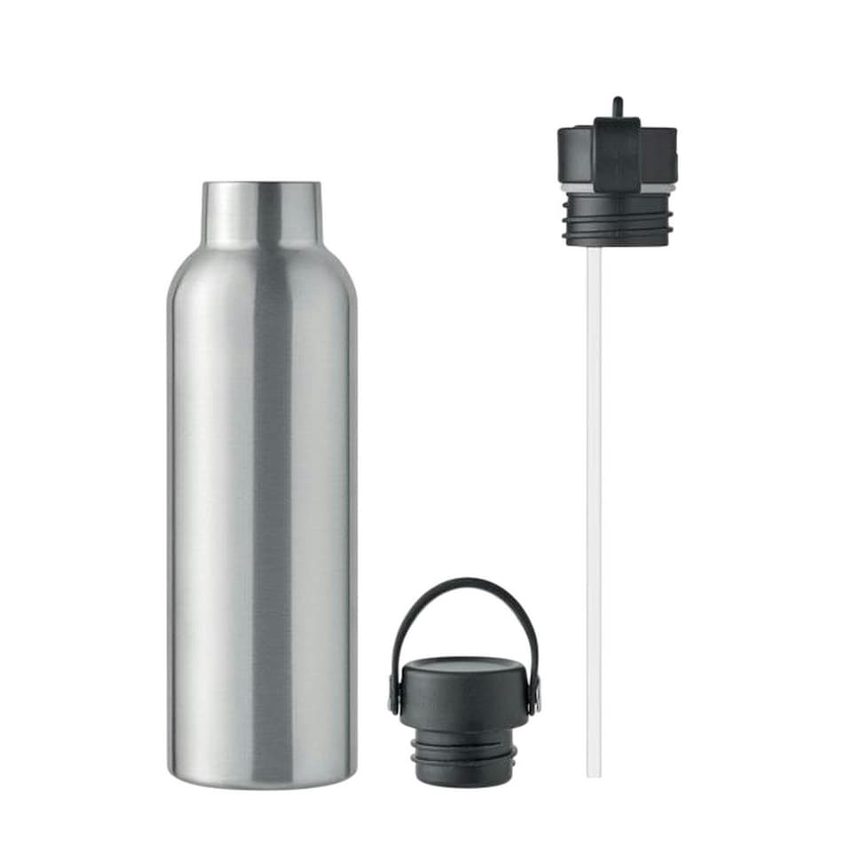 image 1 of MidOcean Boali Double Wall 700ml Water Bottle - Matt Silver - One Size Multi | One Size