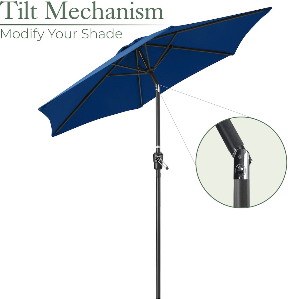 image 1 of 2.4m Crank and Tilt Parasol - Navy