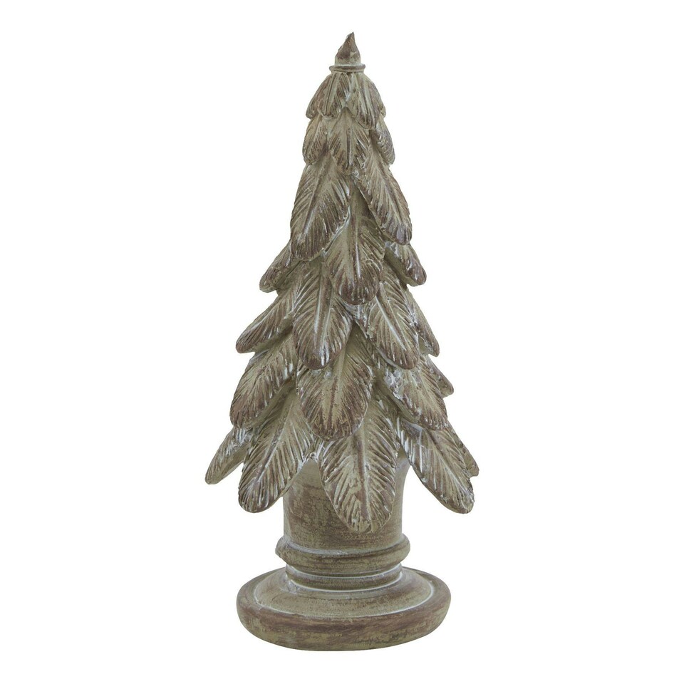 image 1 of Hill Interiors Spruce Tree Sculpture - Brown - 16cm x 6cm x 6cm