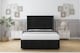 image 1 of Sloomy Camden Black Plush Divan Bed With Mattress No Drawers With 54" Wingback Headboard & 12" Matching Footboard 6' Super King | Black | Black | Super King | 1