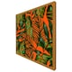 image 5 of Green tropical leaves on orange (Picutre Frame) White | XS