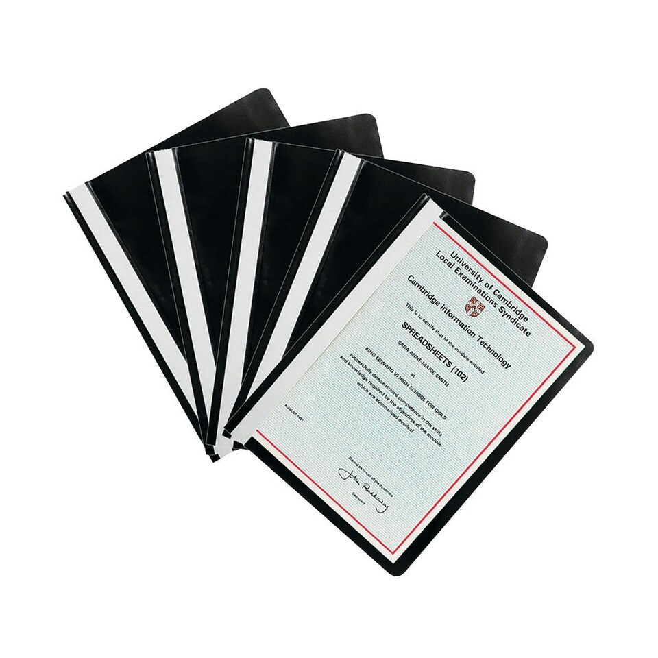 image 1 of Project Folder A4 Black (Pack of 25)