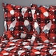 image 3 of Velosso Gonks Check Flannel Printed Cotton Blend Duvet Cover and Pillowcase Set Red | Super King