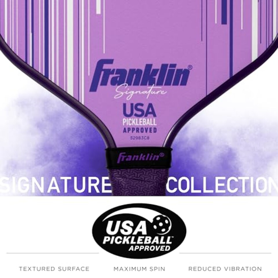 image 1 of Franklin Sports Pro Pickleball Paddle - Signature Series With Maxgrit Surface - Usapa Approved - 13mm Polypropylene Core - Lilac