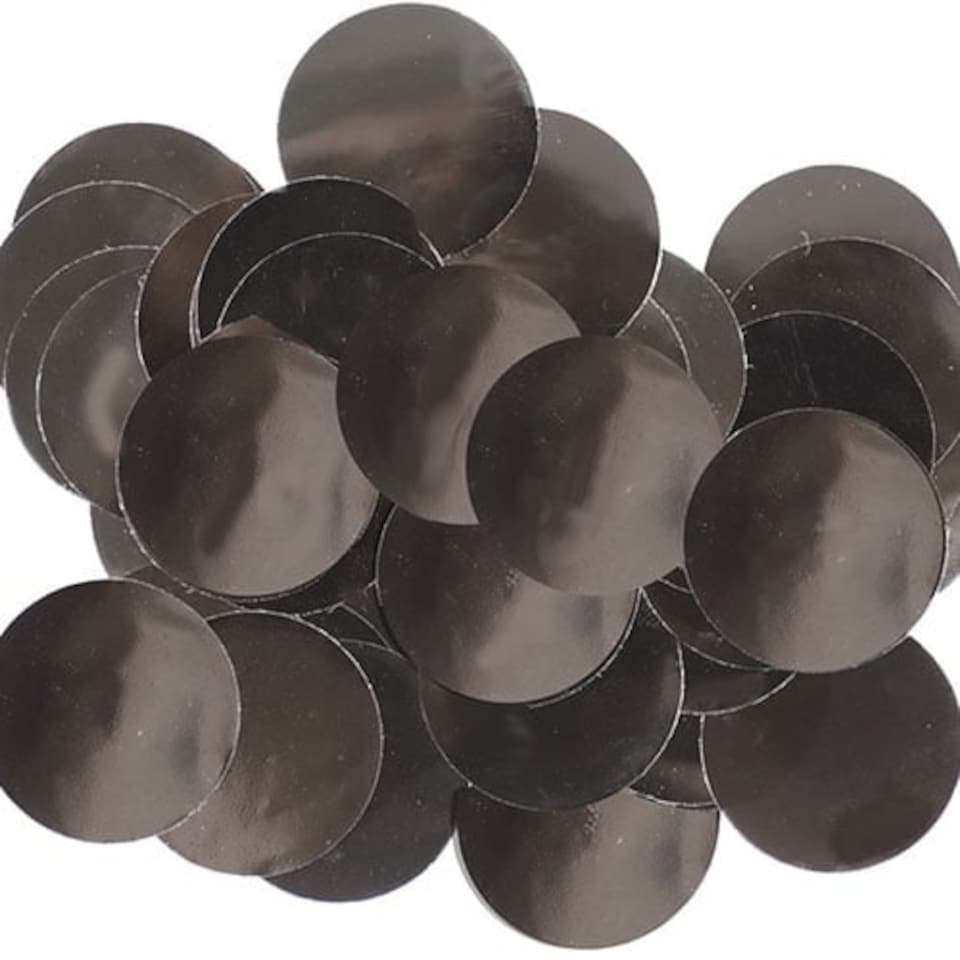 Black 25mm Giant Round Foil Table Confetti 50g